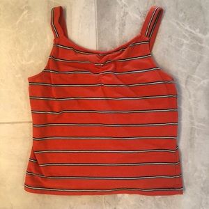 Orange High Neck Tank Top! Super Comfortable